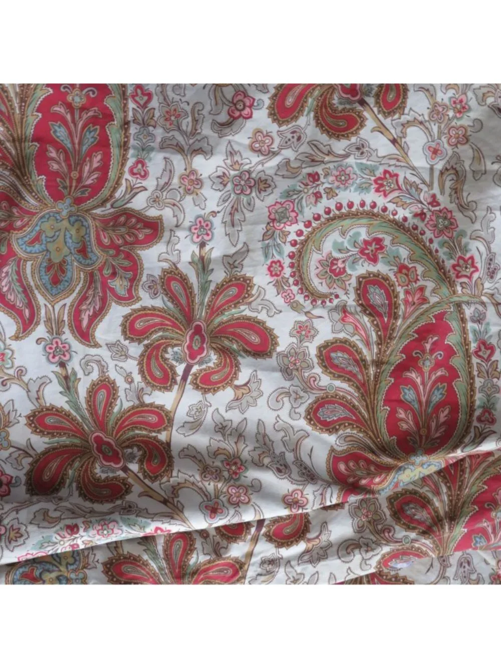 Pottery Barn Charlie Paisley Organic Percale King Duvet Cover 2 Pillow Shams